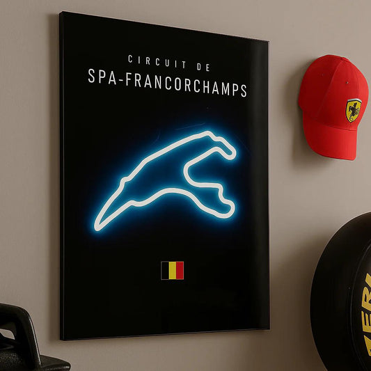 spa-Francorchamps racetrack led poster